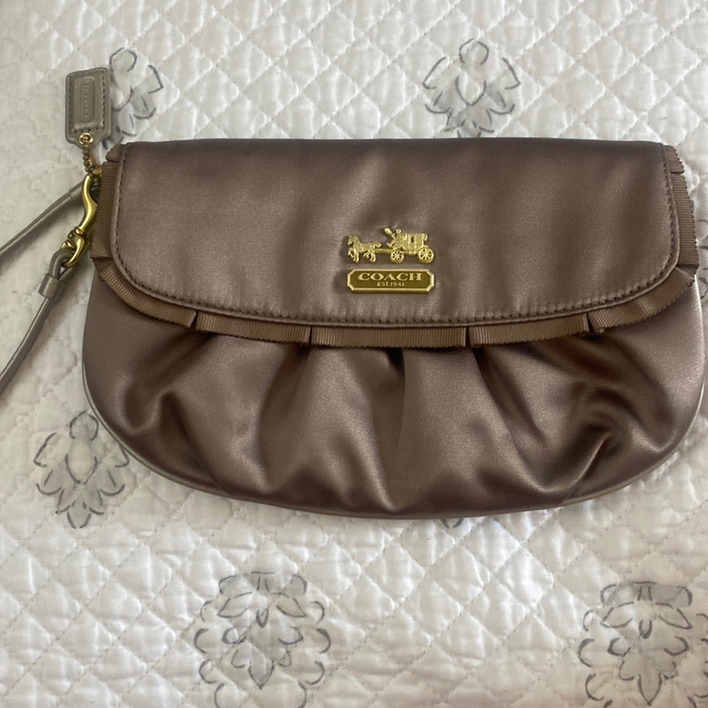 Coach Metallic Brown Clutch